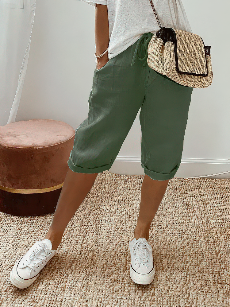 Marthe™ | Bekväma shorts med uppvikta fållar