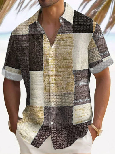 Aaron™ | Luftig Patchwork-skjorta