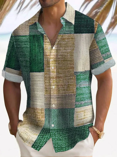 Aaron™ | Luftig Patchwork-skjorta