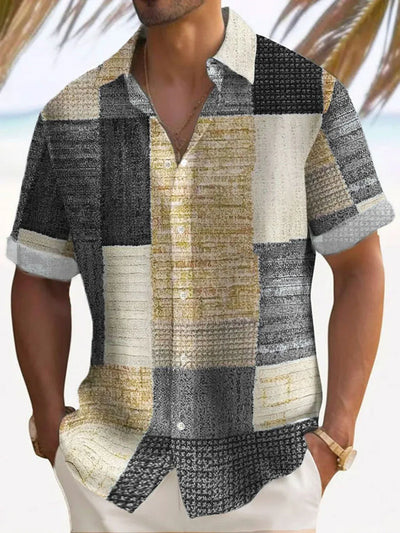 Aaron™ | Luftig Patchwork-skjorta