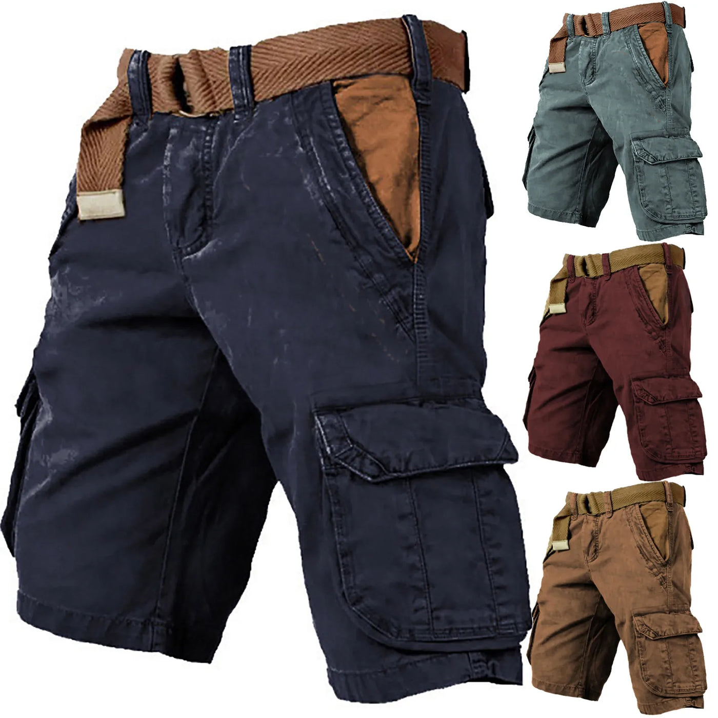 Bastien | Slitstarka cargoshorts med flera fickor