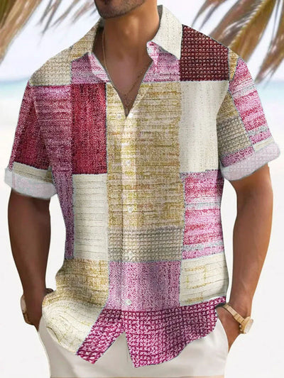 Aaron™ | Luftig Patchwork-skjorta