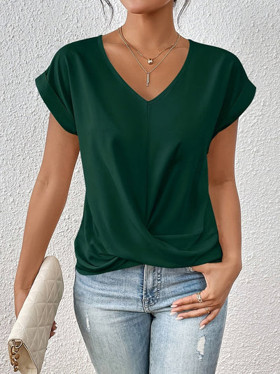 Cleo™ | Casual T-shirt med sweetheart-urringning