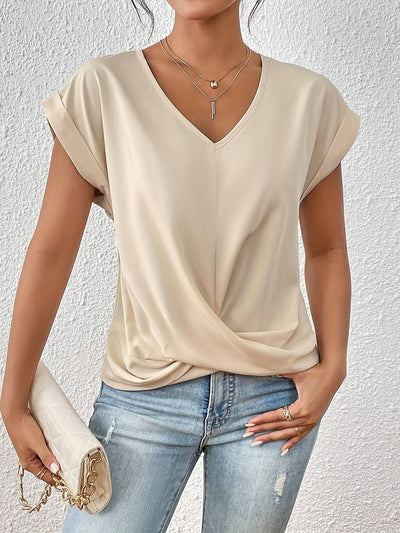 Cleo™ | Casual T-shirt med sweetheart-urringning