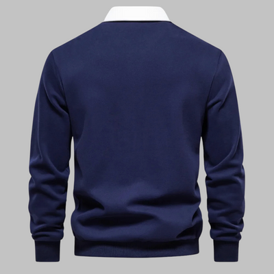 Stilren och bekväm polo-sweatshirt