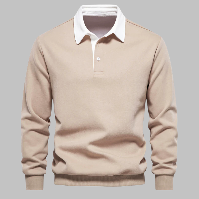 Stilren och bekväm polo-sweatshirt