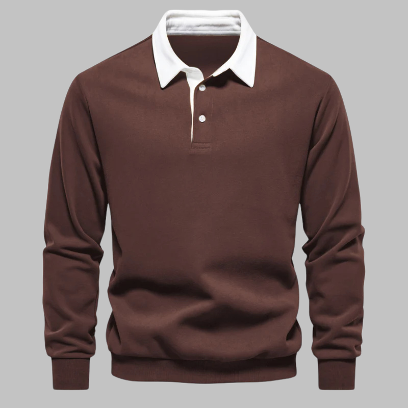 Stilren och bekväm polo-sweatshirt