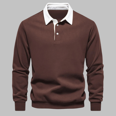 Stilren och bekväm polo-sweatshirt