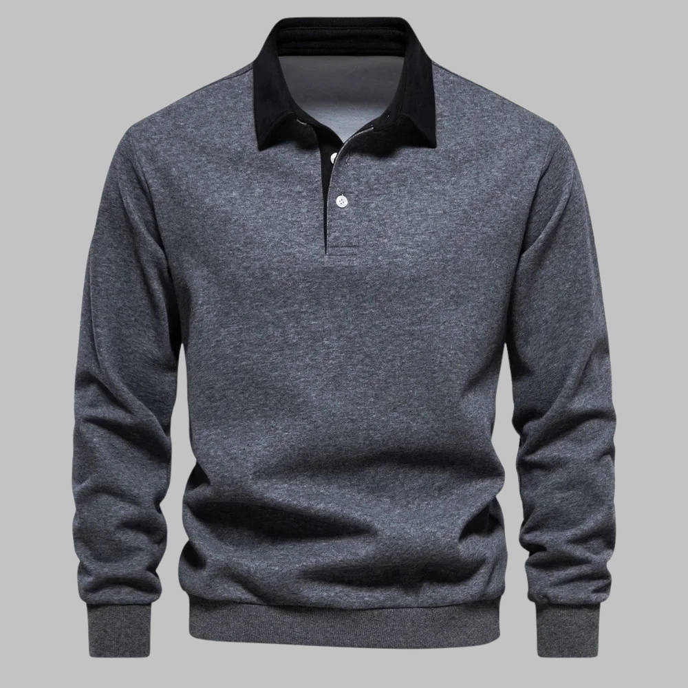 Stilren och bekväm polo-sweatshirt