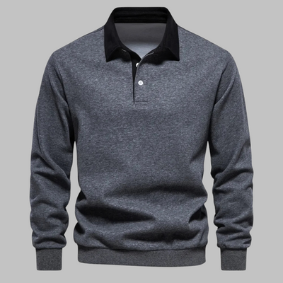 Stilren och bekväm polo-sweatshirt