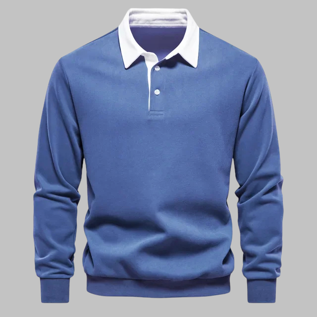 Stilren och bekväm polo-sweatshirt