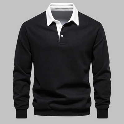 Stilren och bekväm polo-sweatshirt
