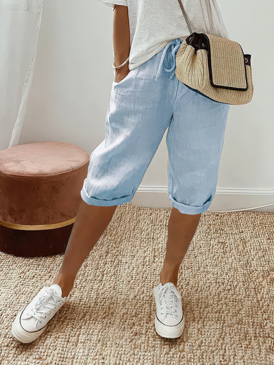 Marthe™ | Bekväma shorts med uppvikta fållar