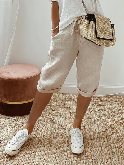 Marthe™ | Bekväma shorts med uppvikta fållar